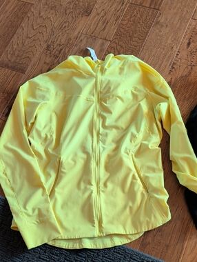 Bright Neon Yellow Lightweight, Stretchy Zip-Up Lululemon Jacket